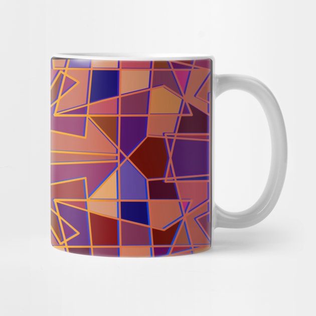 Random geometric shapes in warm color tones by DaveDanchuk